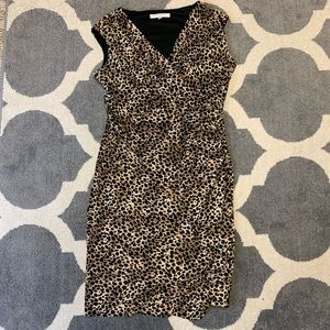 Evan Picone Leopard Animal Print Cocktail Dress
